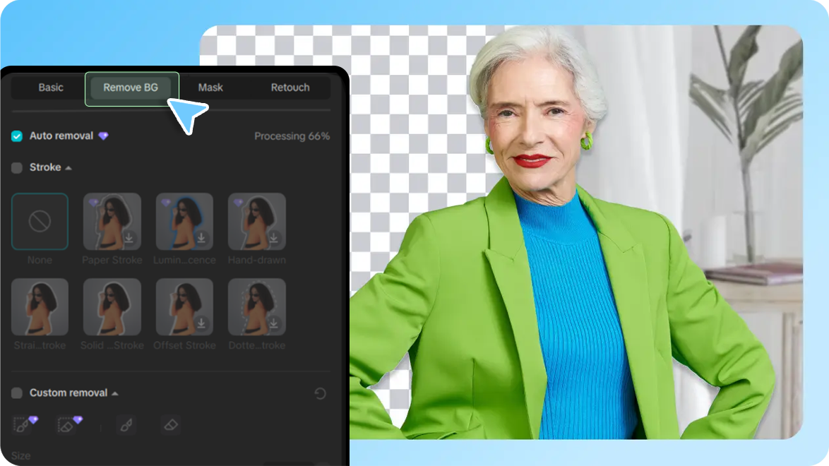 Loại bỏ nền của video podcast trên CapCut PC