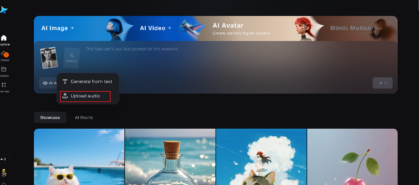upload audio