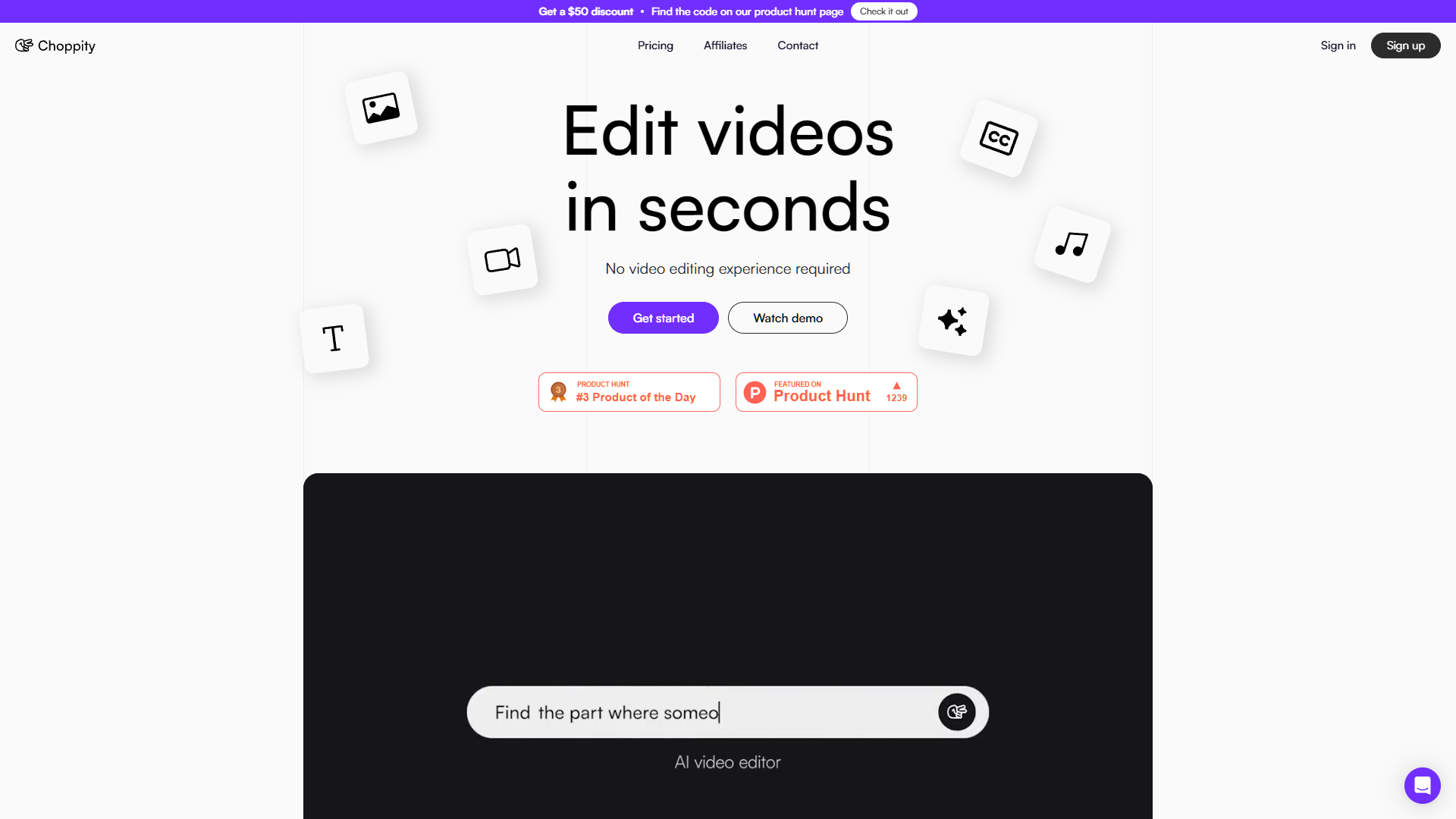Choppity - Die beste Quelle, um kurze Clips zu erstellen.