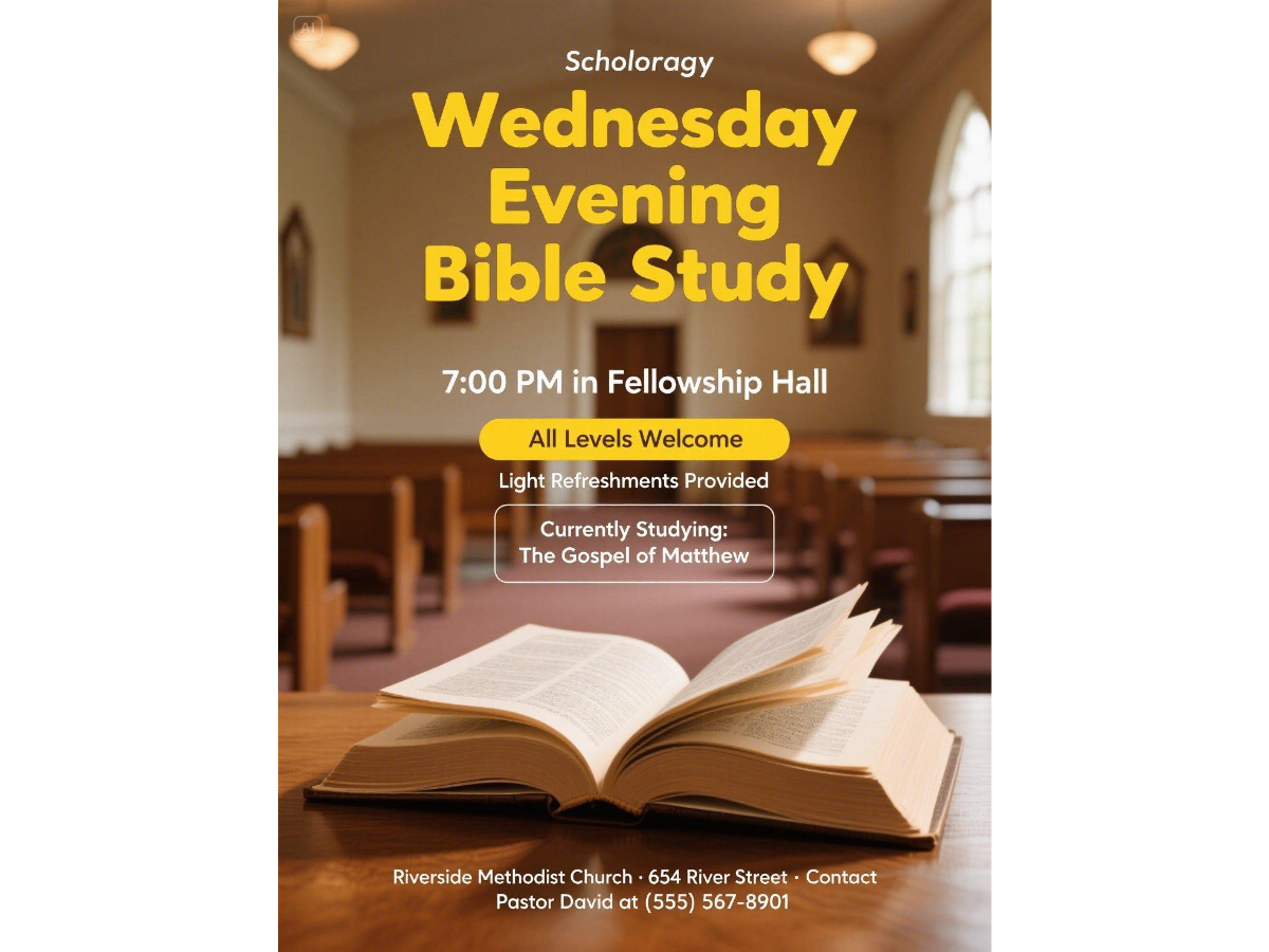 Bible study group invitation design