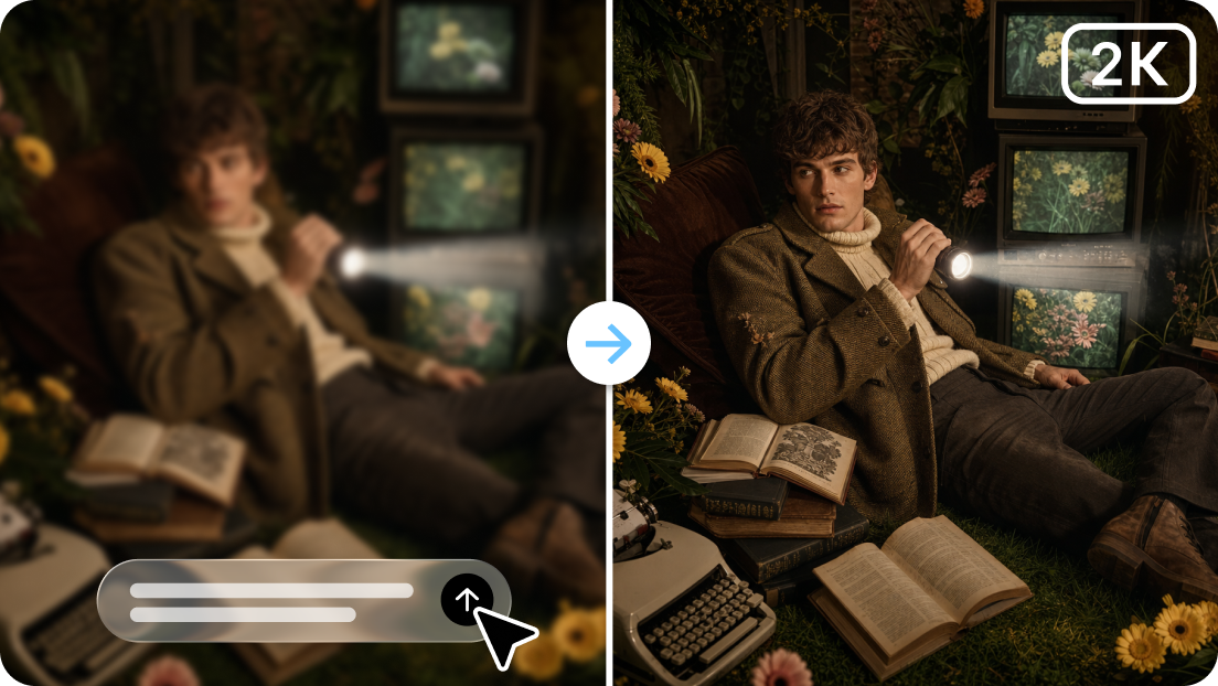 Upscale images for sharper results