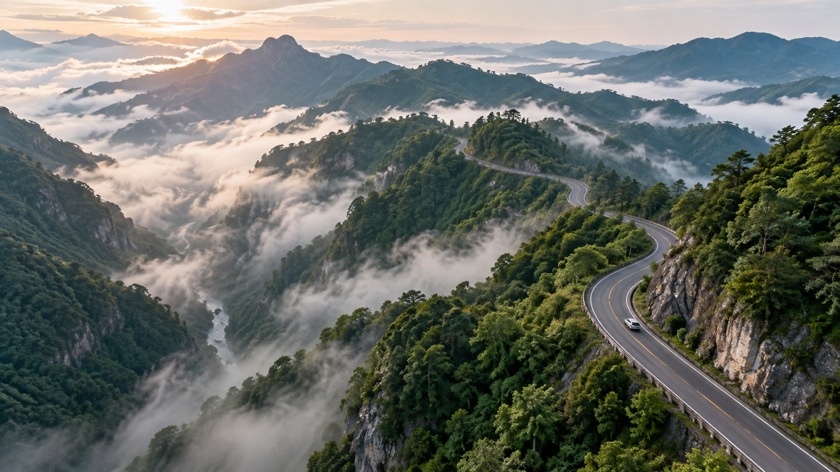 Mountain Road Aerial Reveal