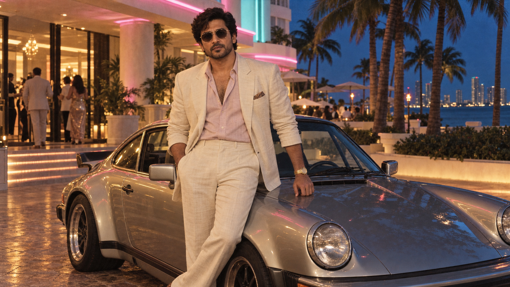 Miami Resort Neon Portrait