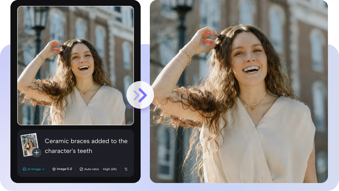 Best AI braces filter for text prompt customization