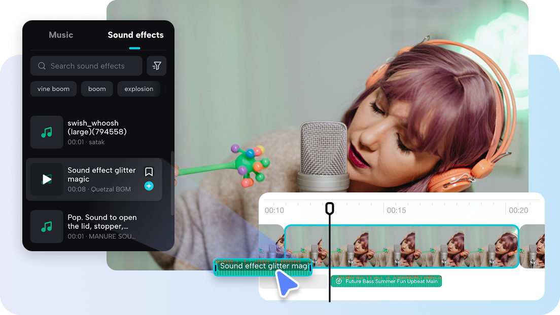 Seamless drag-and-drop sound integration