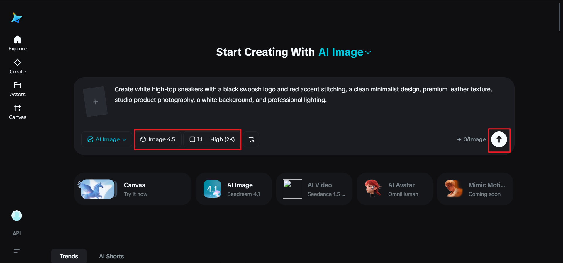 Customize settings and generate