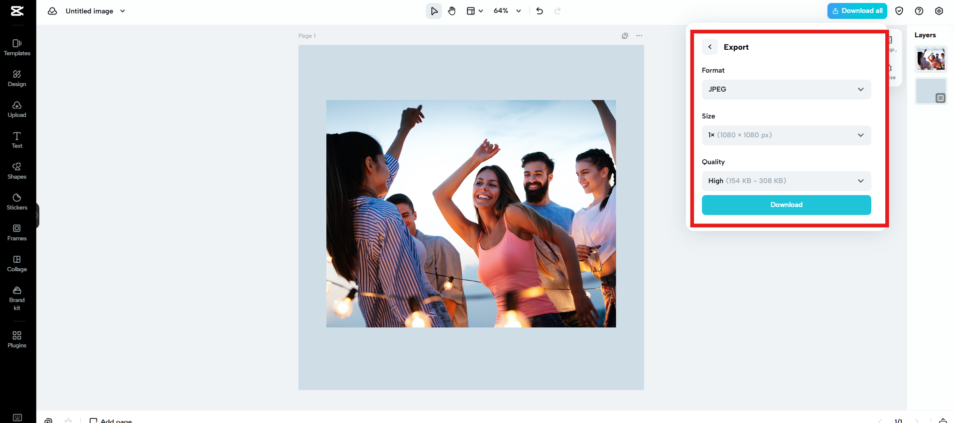 Exportieren und teilen