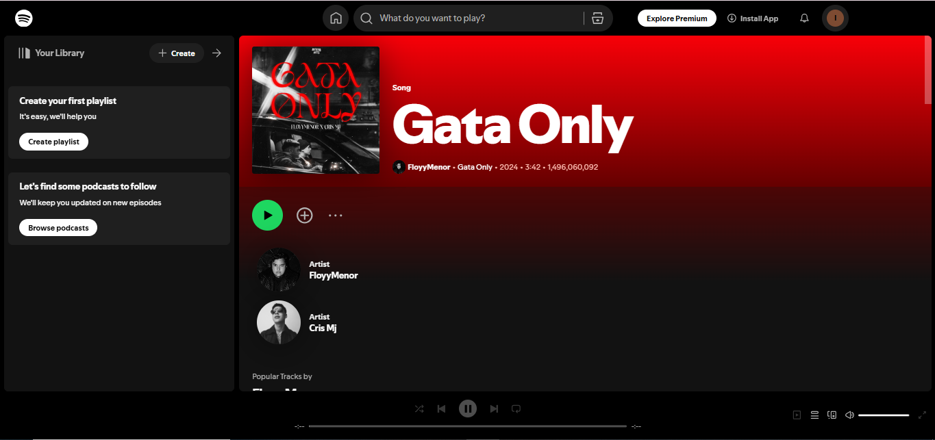 Gata Only by FloyyMenor and Cris Mj – one of the highest-streamed songs on Spotify