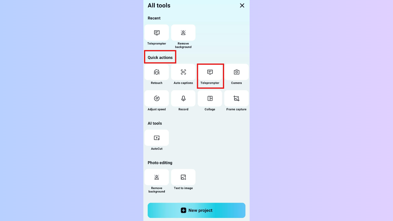 Wybierz teleprompter