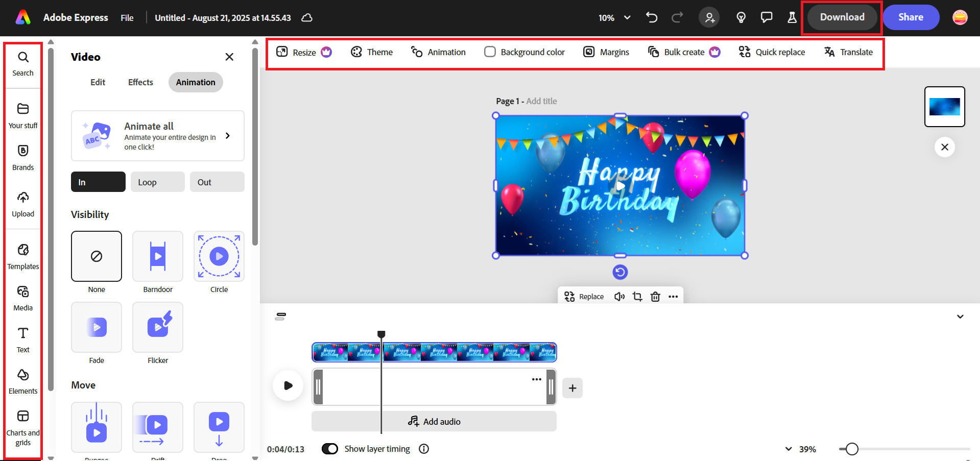 編輯並自訂您的模板
