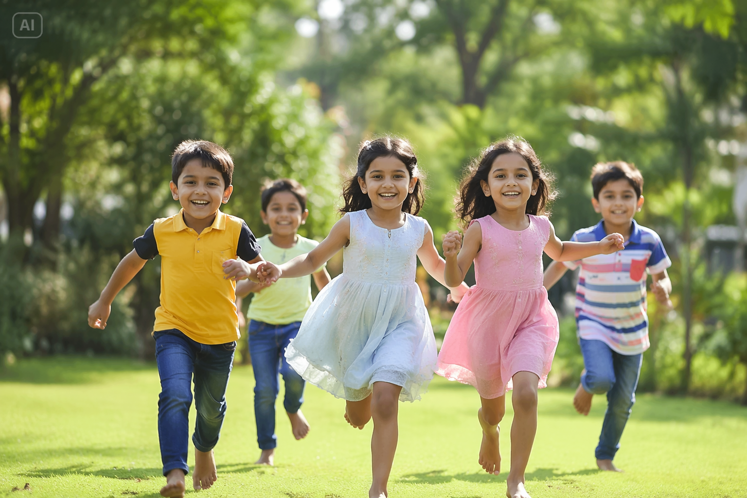 ai children day photo background