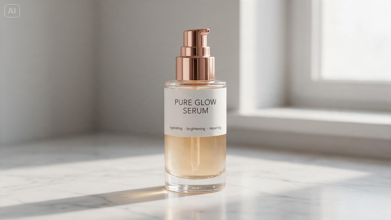 Prompt for a product shot with legible packaging text