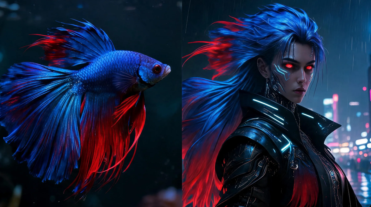 Prompt for a futuristic cyberpunk character