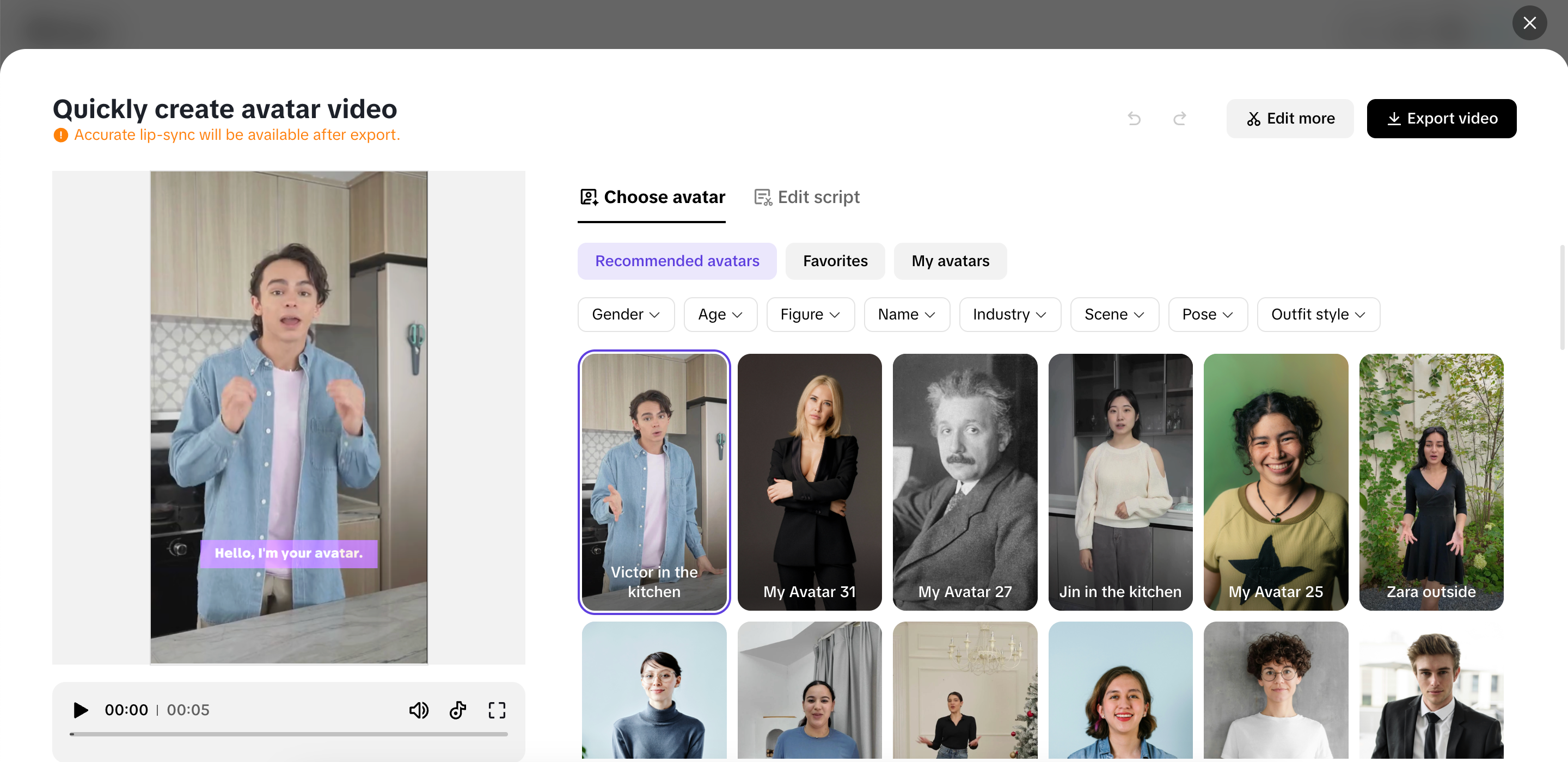Avatars for personalized content