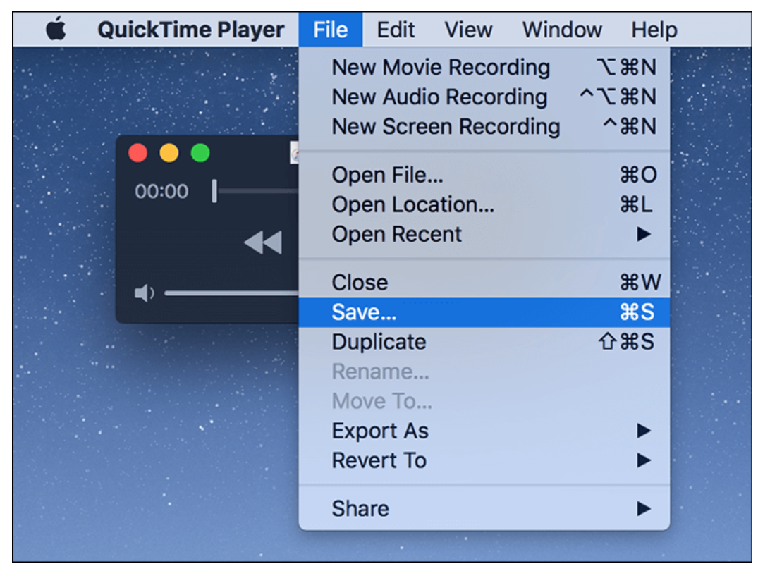 Save the recording