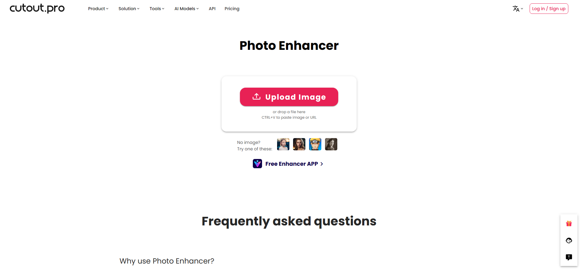 Cutout.pro Photo Enhancer