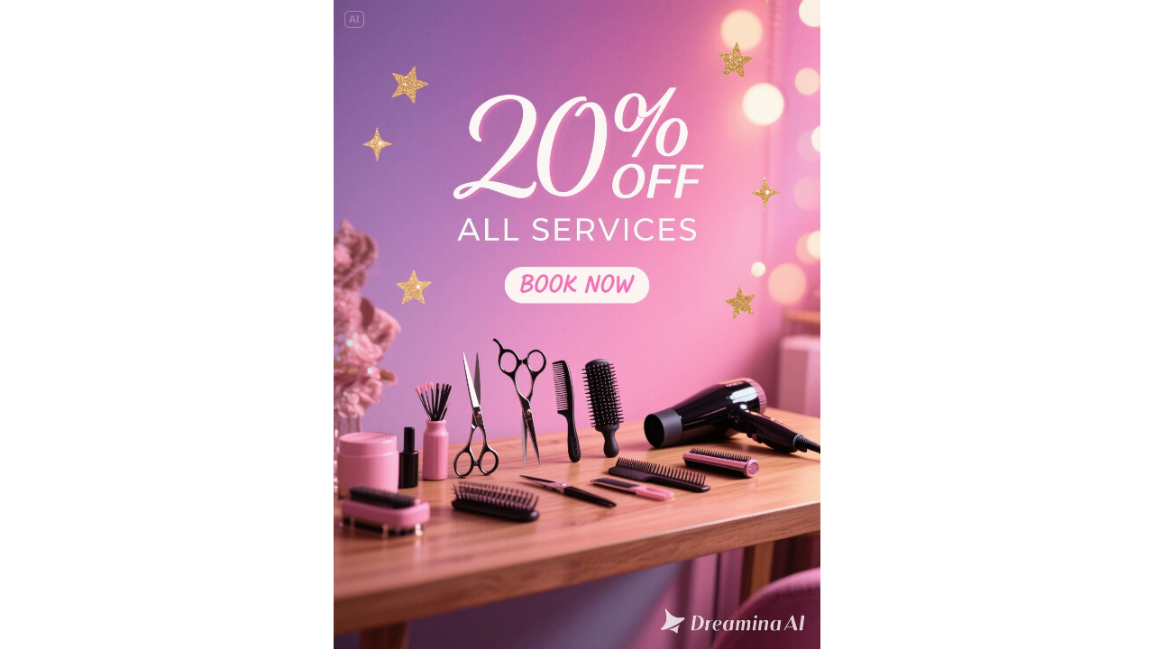 โปสเตอร์งานเปิดตัวร้านซาลอน