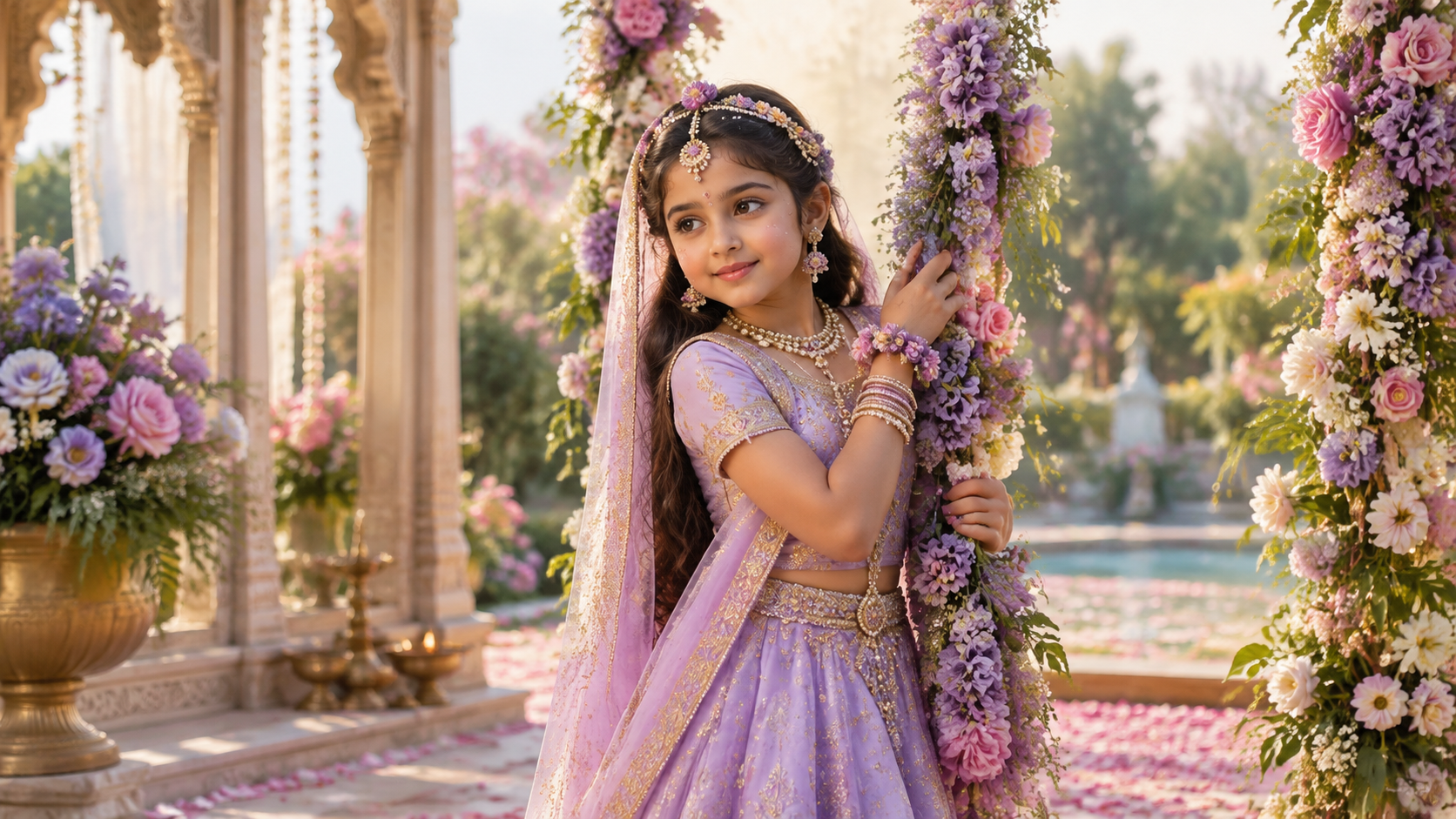 radha rani pose for girl visual — Protect the child’s privacy