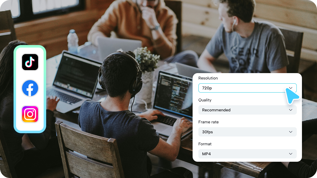 Multi-platform export with various format options