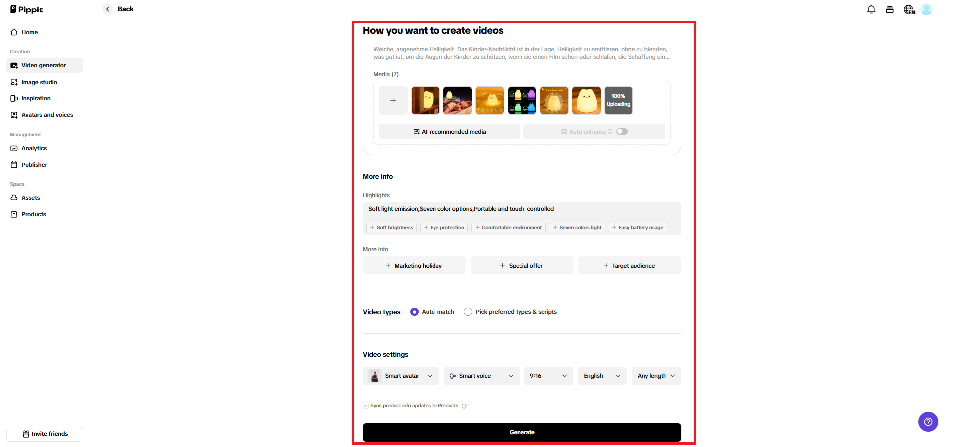 How do you want to create a video page