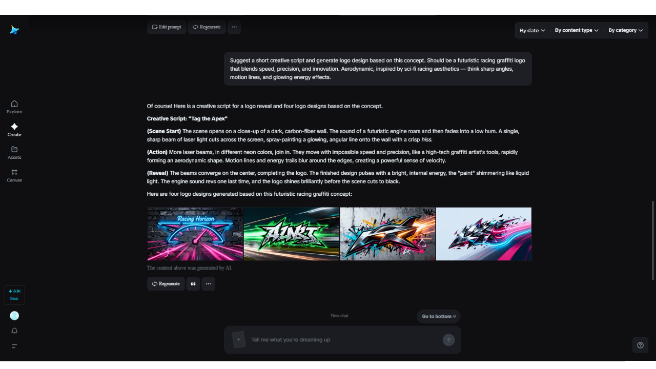 Review and select your graffiti logo