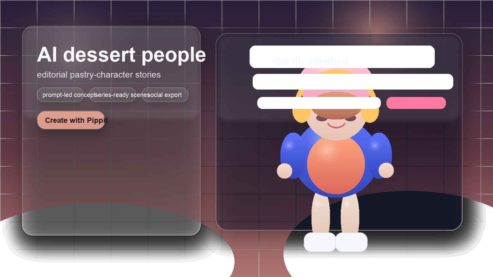 Premium create-page cover for ai dessert people