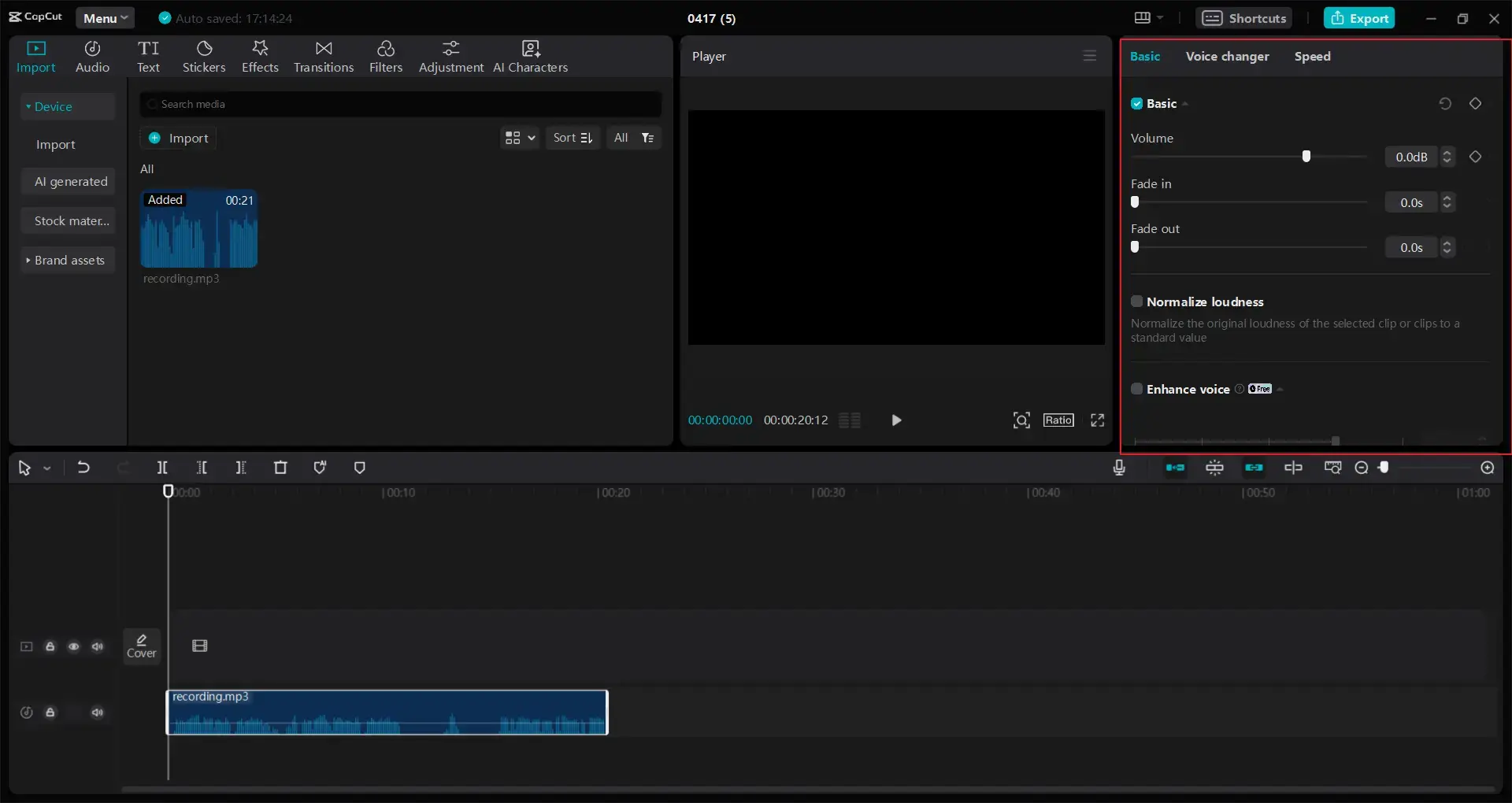 Edit voice
