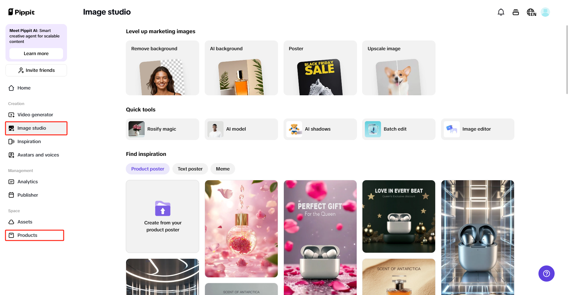 Acesse o Estúdio de Imagens