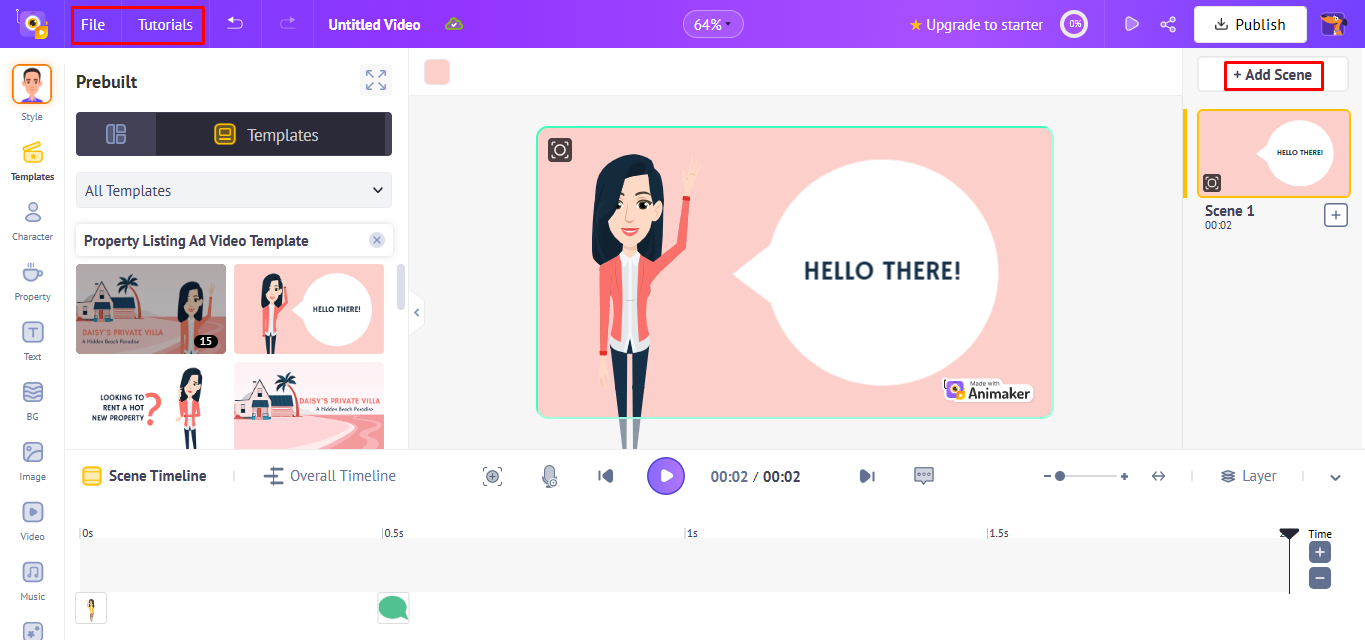 Image showing how to make animated explainer videos for free using templates