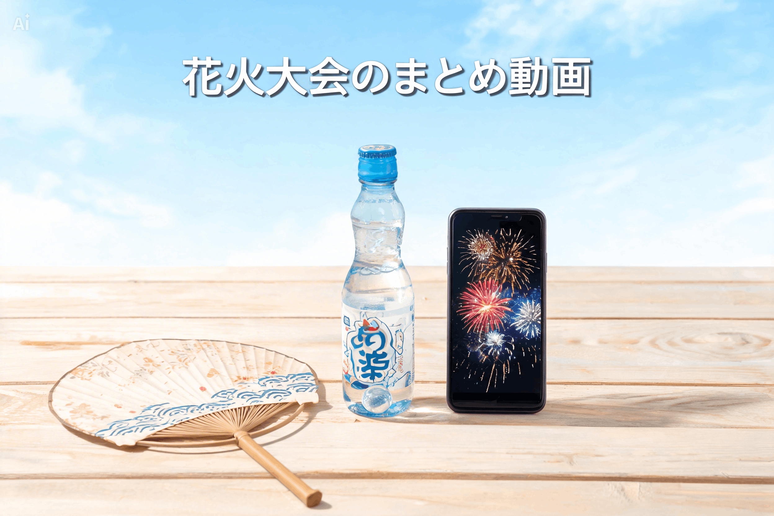 夜の花火や祭り動画の補正・演出を想起させるバナー