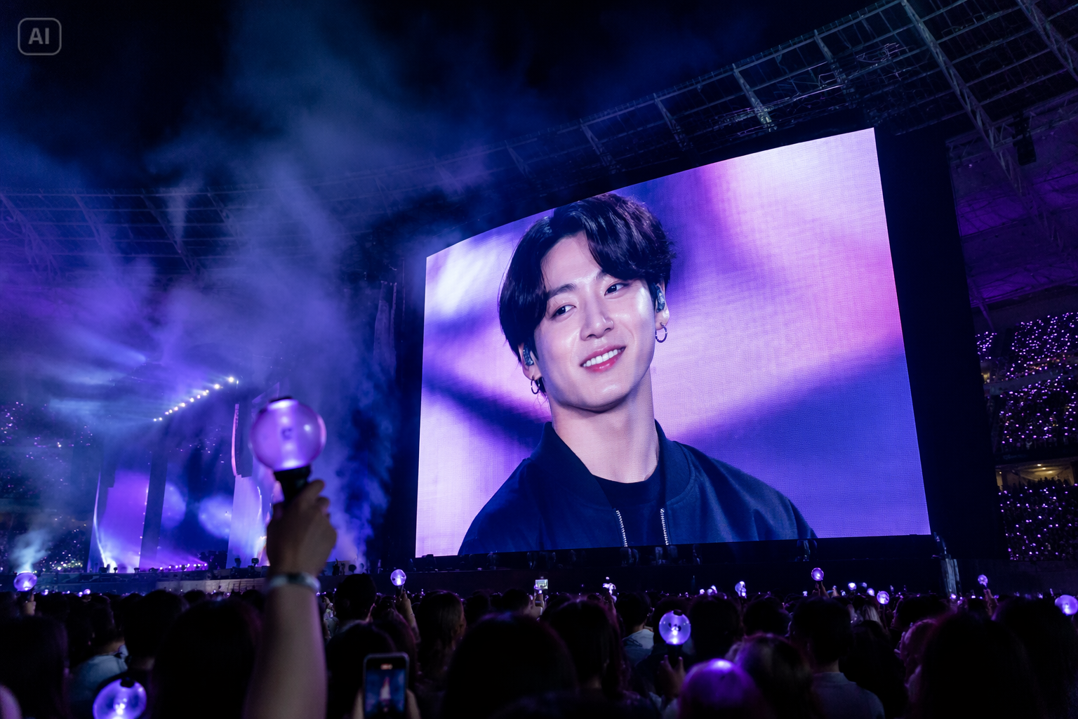 AI K-pop 콘서트 점보트론 프롬프트 기능
