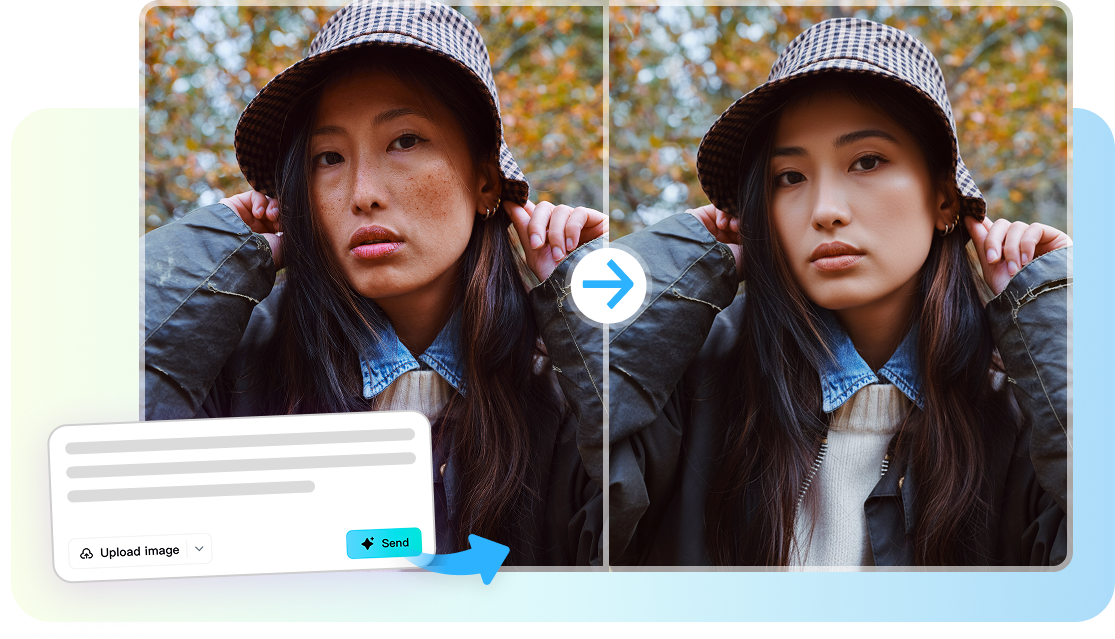 AI-powered makeup and outfit transformations.