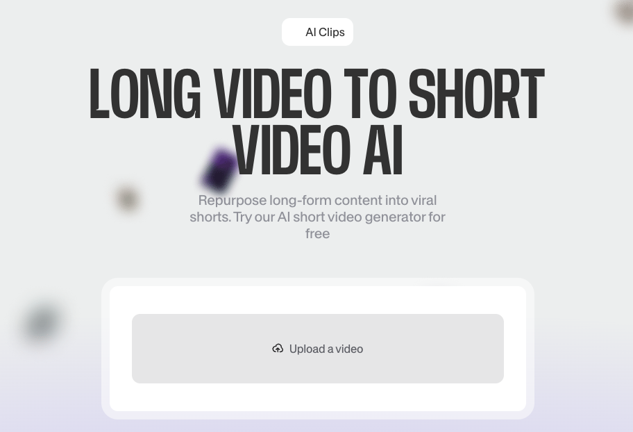 Veed.io: Long video to short video