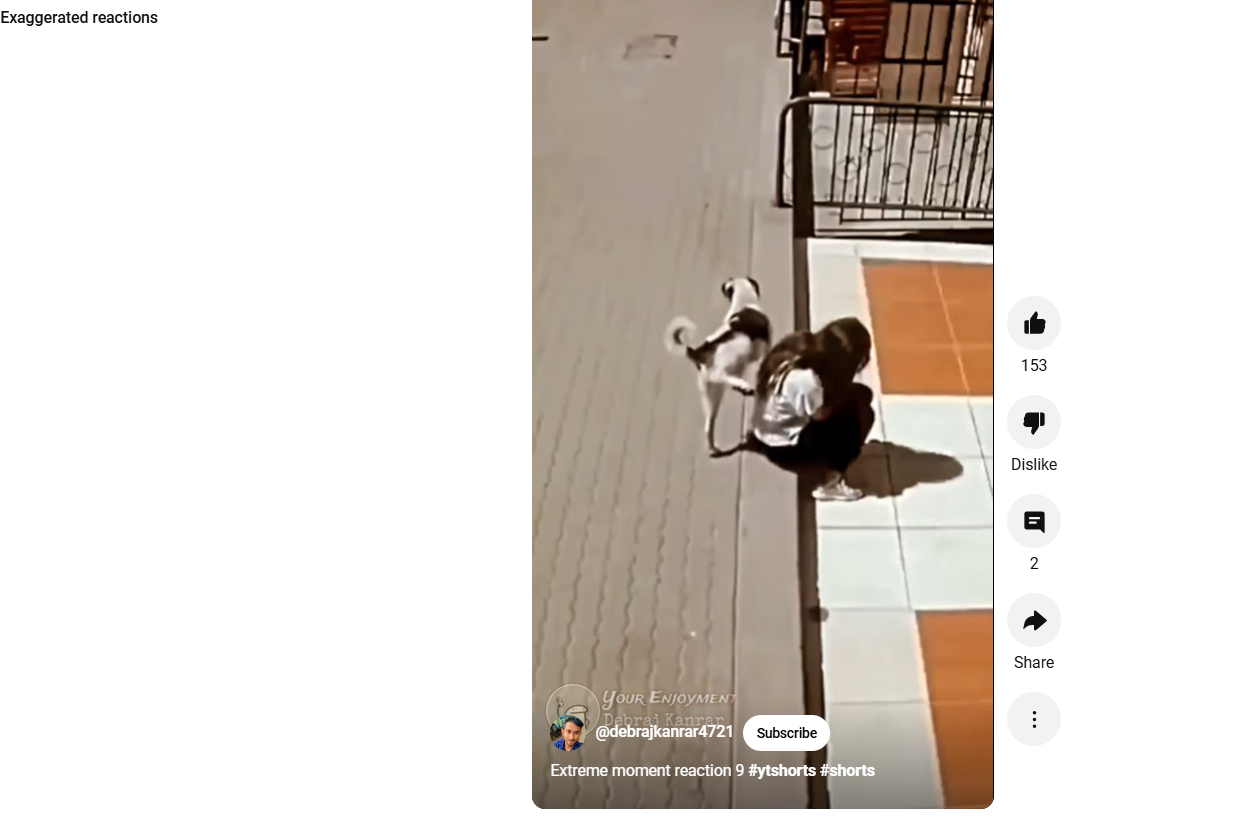 Забавные короткометражки на YouTube с преувеличенными реакциями