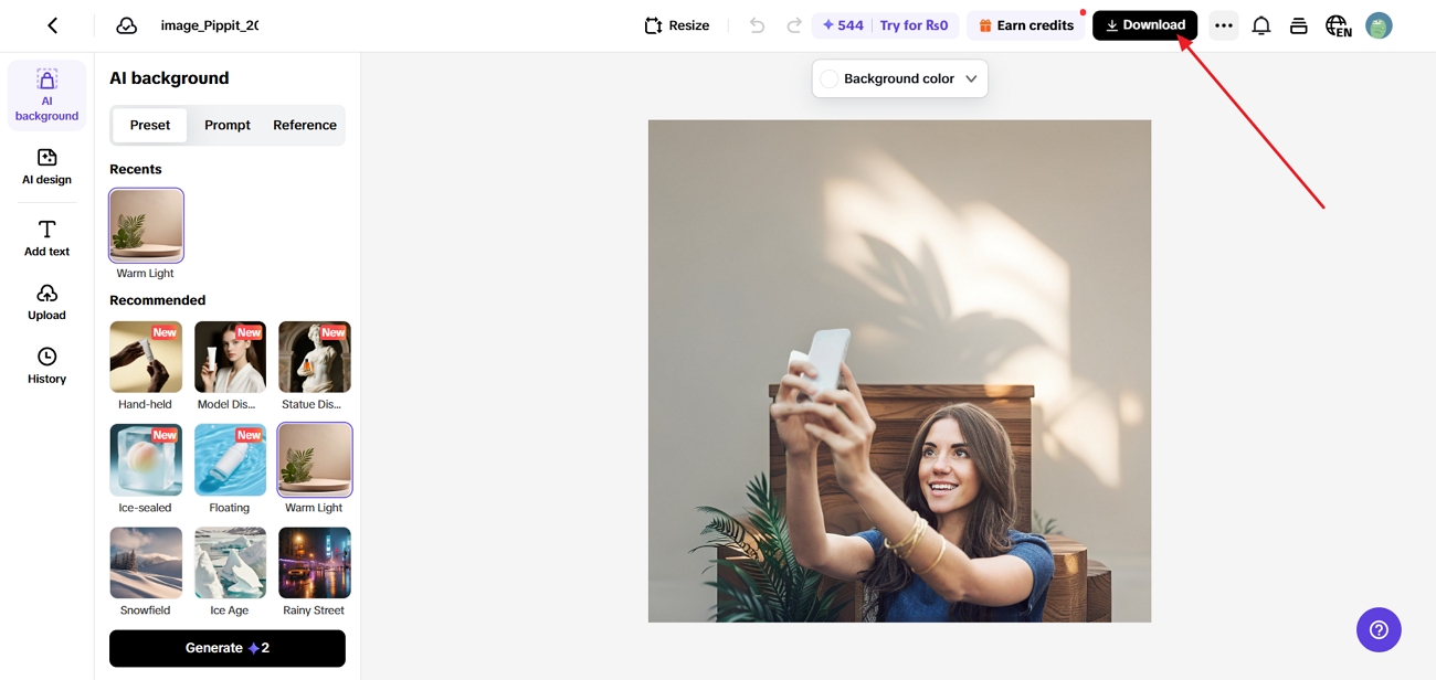 download final image from pippit