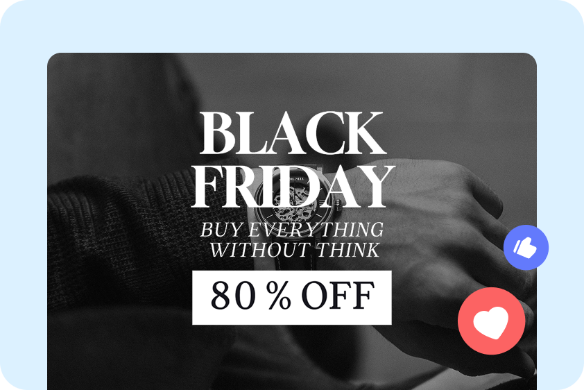 Marketing visual converted photo to black and white