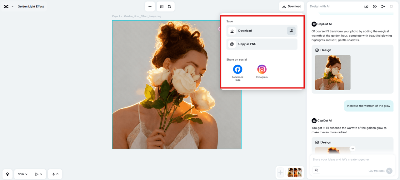 Görseli indir ve paylaş