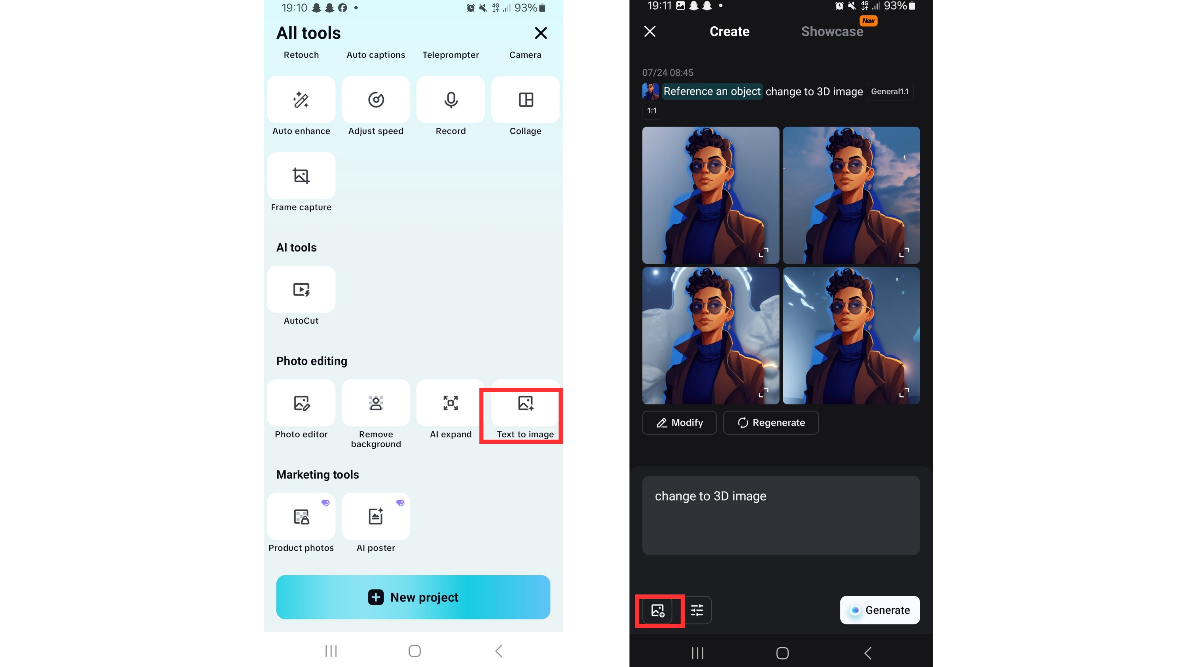 Upravit obrázky Android - AI pozadí - Vyberte fotografii objektu
