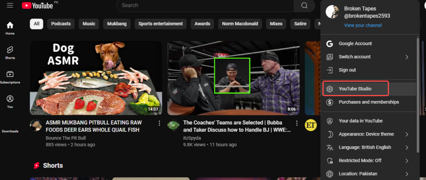 Uzyskaj dostęp do YouTube Studio