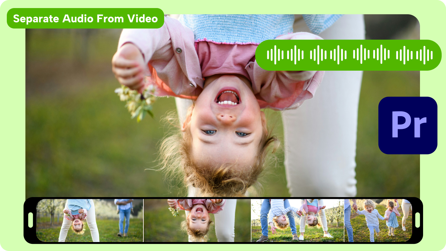 how to separate audio and video in premiere