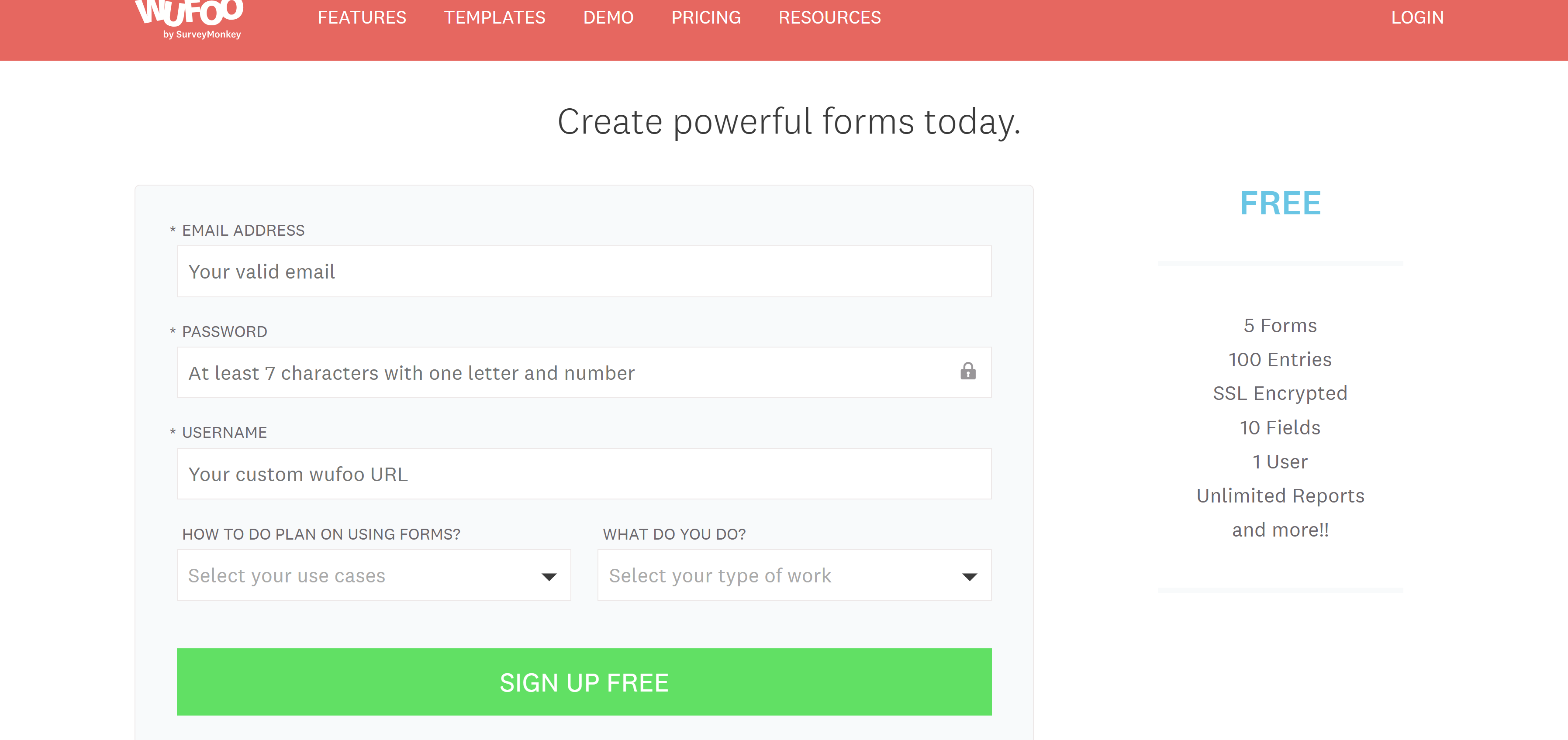 Free online form creator