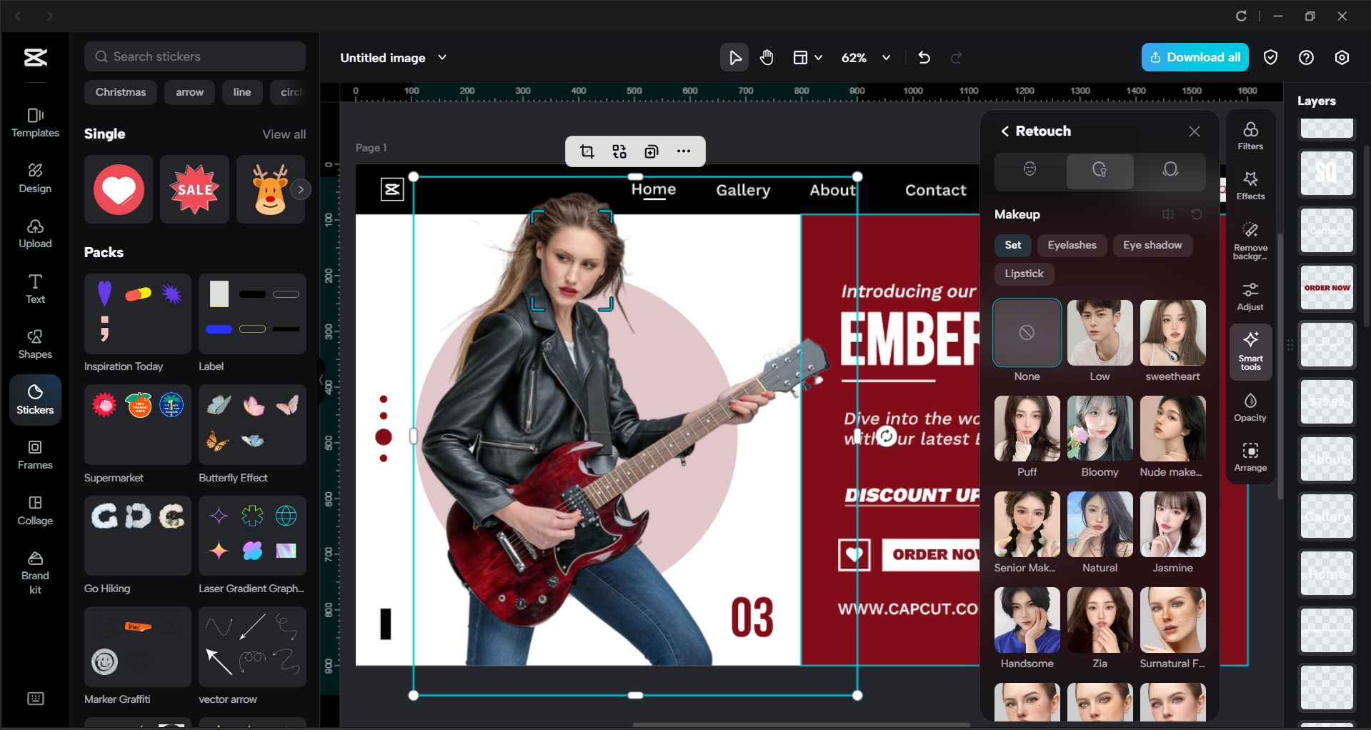Interface of the CapCut desktop video editor - an easy way to make engaging Twitter posts