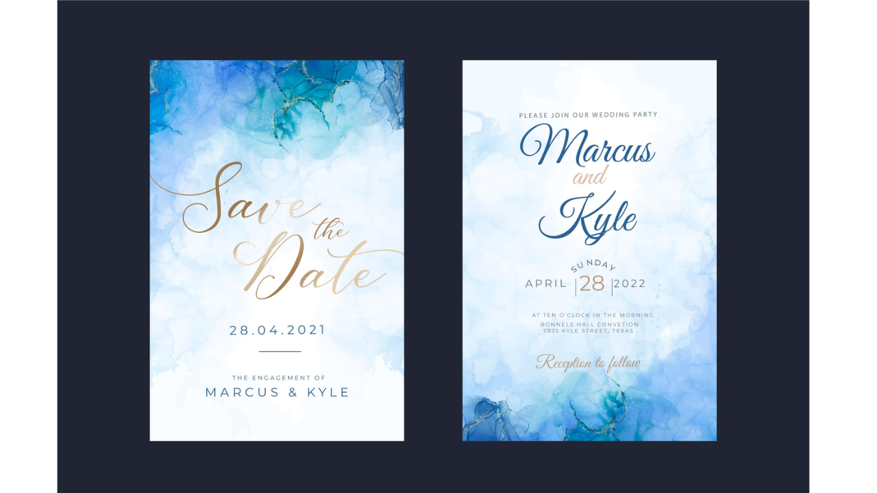 Hand-painted watercolor invitations