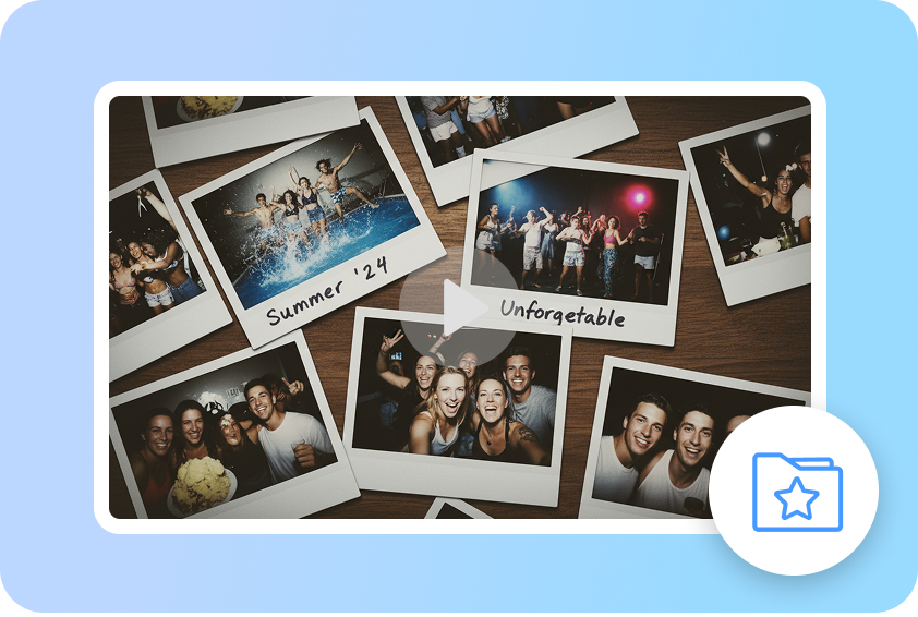 A collage of memorable friendship video moments.