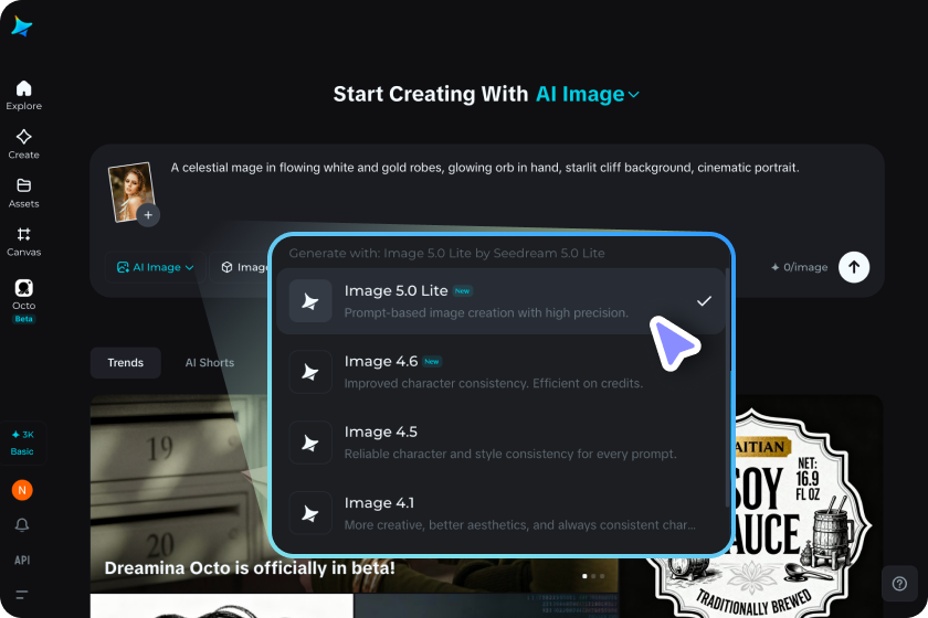 Select settings and generate