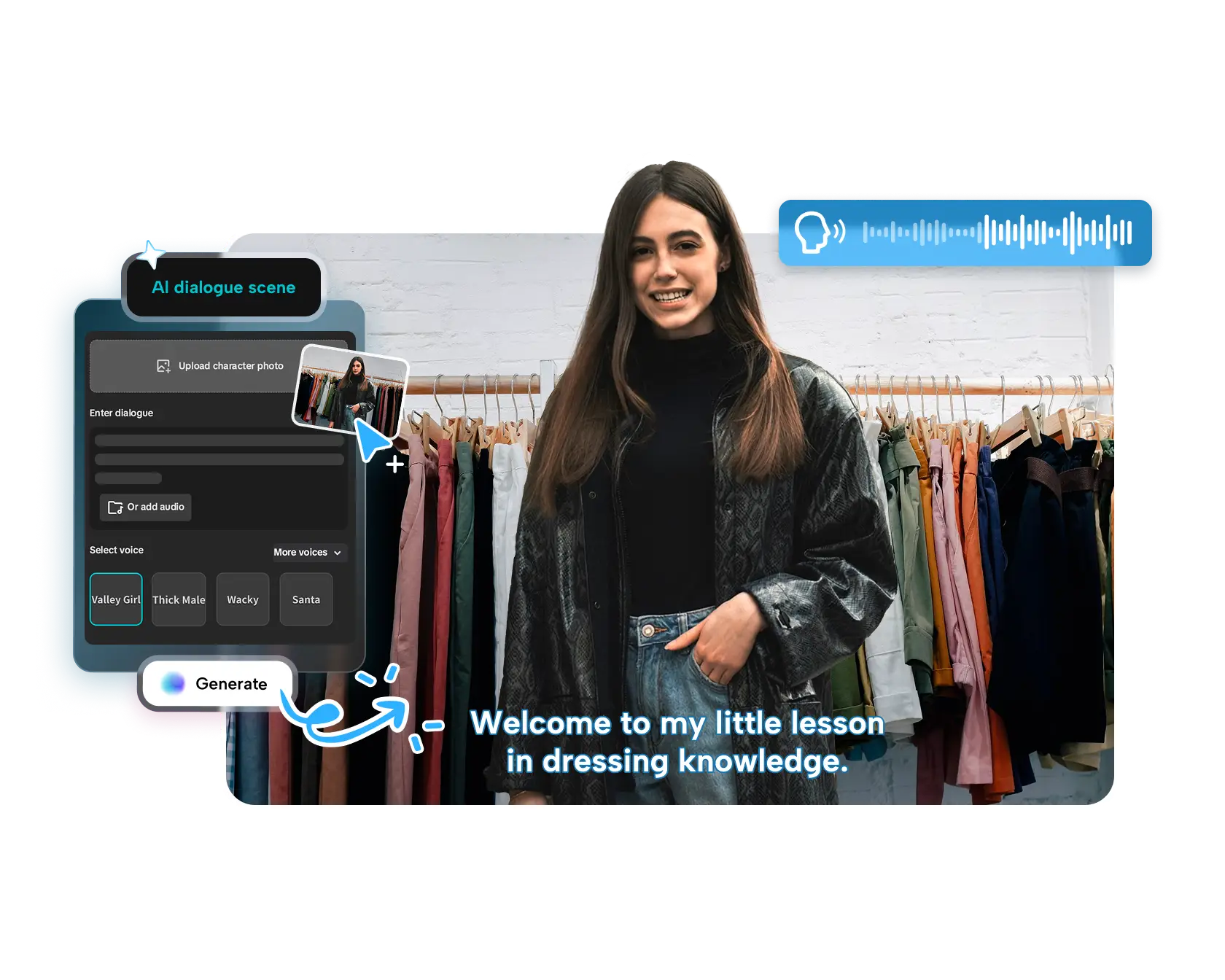 CapCut AI dialogue scene