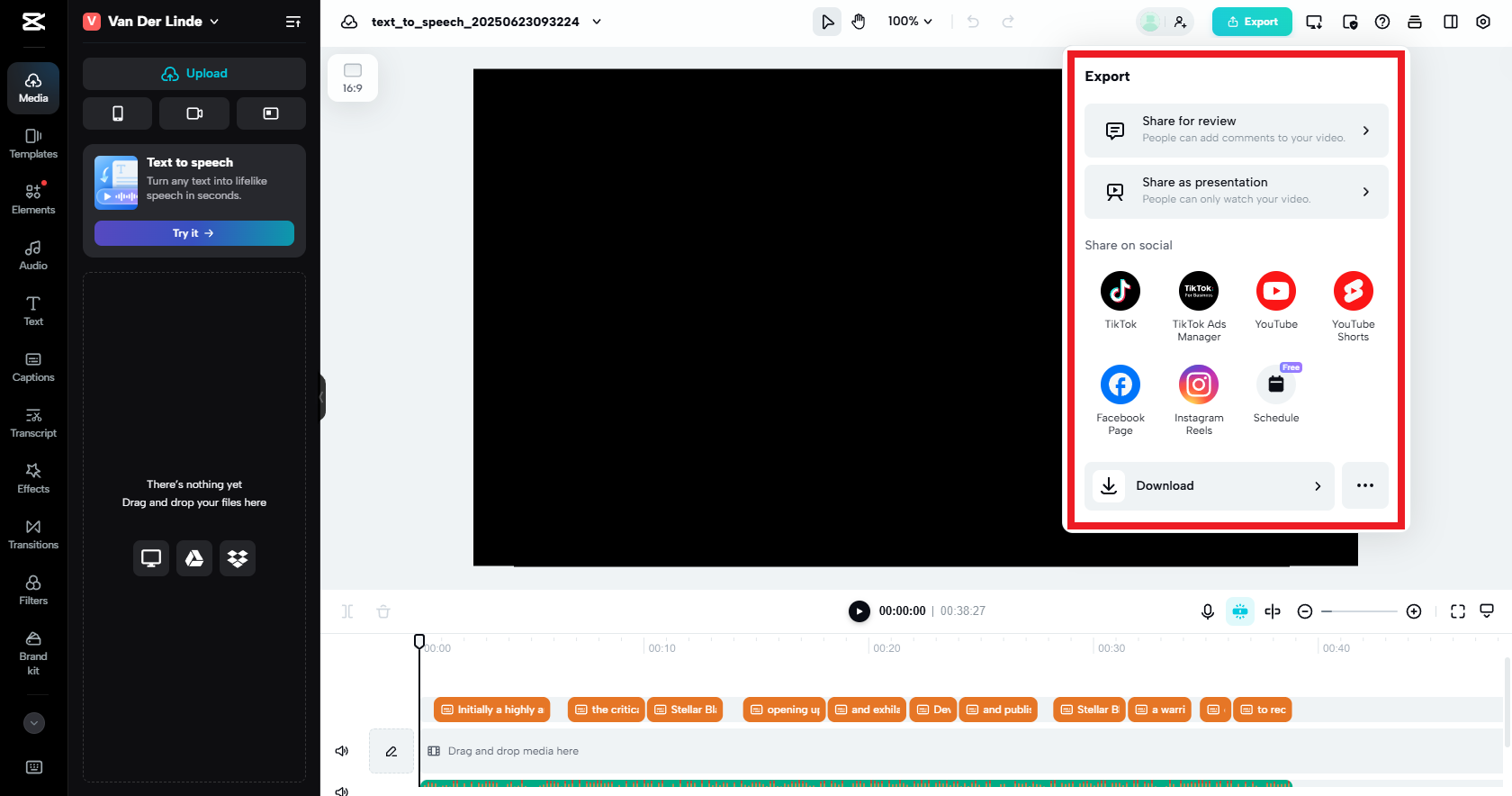 Exportieren oder veröffentlichen Sie Ihren Podcast.