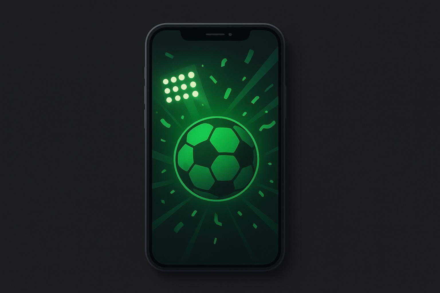 FIFA World Cup 2026 AI video generator cover image: smartphone making a football-themed hype video