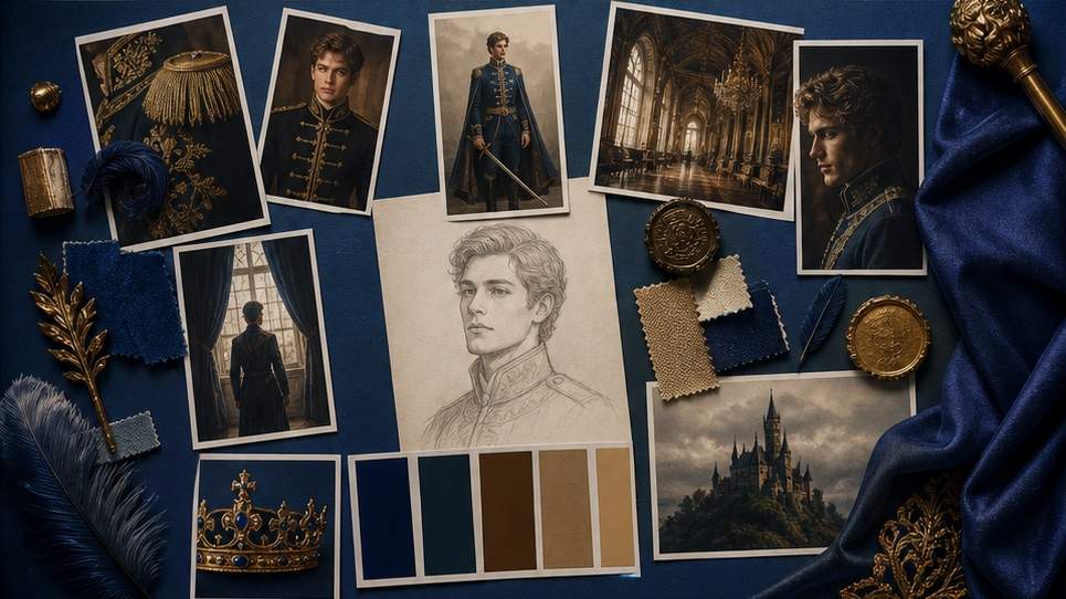 regal portrait prompt planning and styling visual