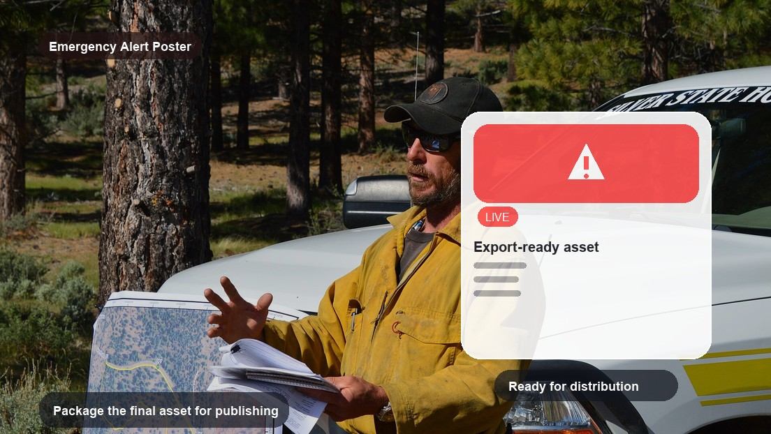 Emergency Alert Poster Maker realistic image for package the final asset for publishing
